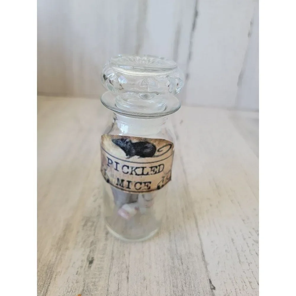 Witch potion ingredients pickled mice scary Halloween bottle prop‎ decor